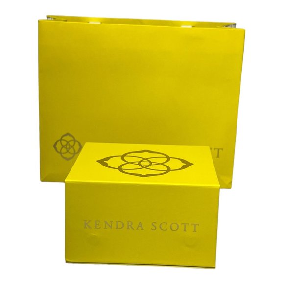 Kendra Scott Gift Bag and Gift Box Set Yellow and Gold Logo - Picture 2 of 10